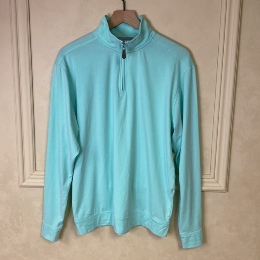 Oxford Golf Mens 1/4 Zip Pullover Shirt Large Long Sleeve shirt